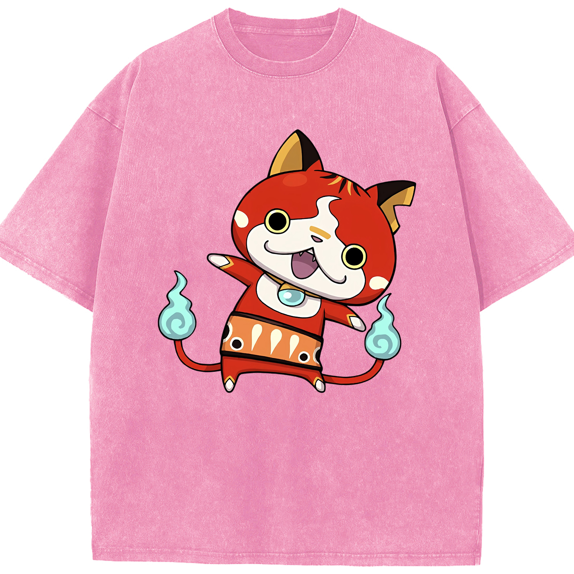 （画像用） 妖怪ウォッチ Yo-kai Watch 綿100% ヴィンテージ風 半袖Tシャツ（フロントプリント）